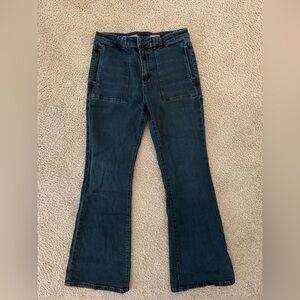 Pilcro Dark Blue Flare Jeans